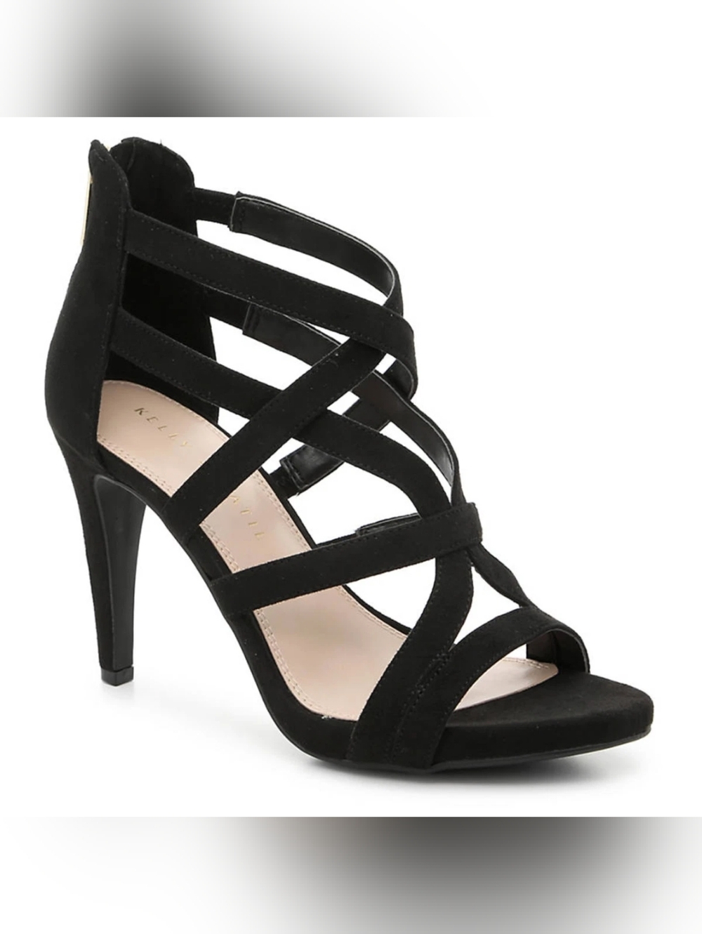 Kelly & Katie Black Strappy High Heel Sandal